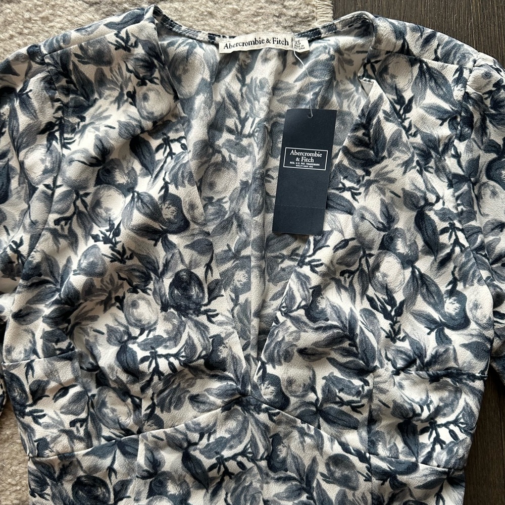 Abercrombie Fruit Print Long Sleeve Top